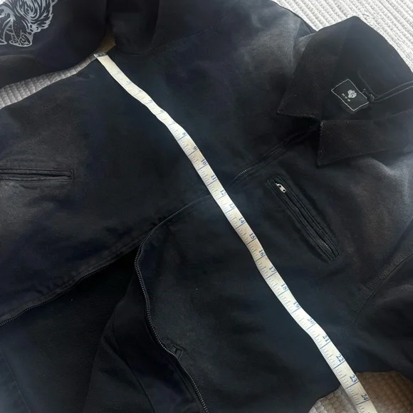 Darc Sport “Been Through It Hard Work” Zip Jacket – Distressed Blackout - Picture 10 of 16